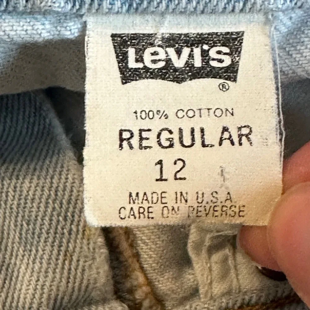 Vintage Levis 550 Light Wash Relaxed Straight Jeans USA Made Size 12‎ 40350-0735